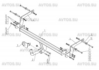 Фаркоп RN 14B для Renault Kaptur 2016-, Автос, нагрузка 1250/75 кг. БЕЗ подрезки бампера от магазина ФаркопРос